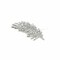 Feather Rhinestone Brooch Pin For Bridal DIY Crafts Clothing 3 1/2 Inch X 1 1/2 Inch